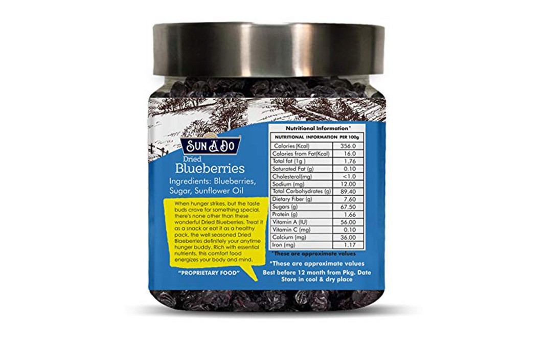 Sun A Do Dried Blueberries    Jar  150 grams